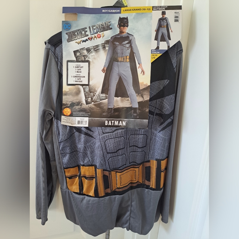 Brand New DC Justice League Batman Kids Costume - Gray and Black.